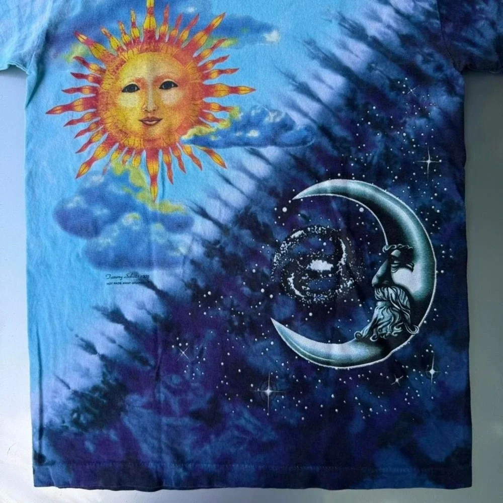 1995 Tammy Schats NOT FADE AWAY GRAPHIC single stitch Grateful Dead Blue